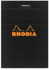 CLF Rhodia jegyzetblokk, vonalas (80lap, 7,4x10,5cm) fekete