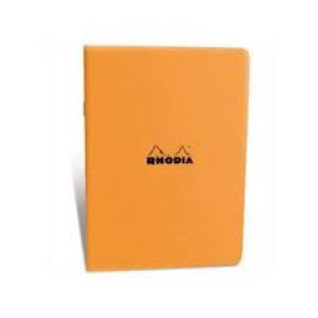 CLF Rhodia Classic füzet, kockás (48lap, A5, 14,8x21cm) narancs