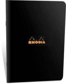 CLF Rhodia Classic füzet, vonalas (48lap, A5, 14,8x21cm) fekete