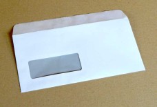 GPV boríték, fehér, szilikonos, bal ablakos, 80g, LA/4