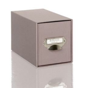 Rössler Soho fiókos doboz CD (14x26x15,4 cm, fém fogóval) taupe/szürkésbarna