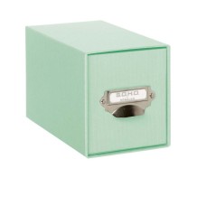 Rössler Soho fiókos doboz CD (14x26x15,4 cm, fém fogóval) mint/mentazöld