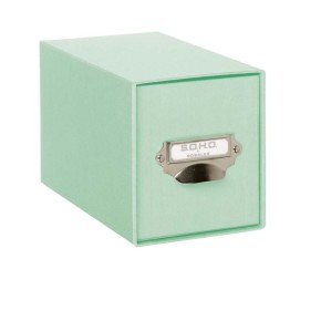 Rössler Soho fiókos doboz CD (14x26x15,4 cm, fém fogóval) mint/mentazöld
