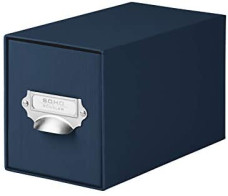 Rössler Soho fiókos doboz CD (14x26x15,4 cm, fém fogóval) navy/s.kék