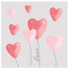 Artebene szalvéta (3-rét. 33x33 cm), rózsaszín, piros lufik 2021