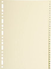 Exacompta Nature future elválasztólapok kartonból, 1-31, 31 db