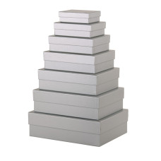 Rössler ajándékdoboz (22x30x9 cm) metál silver (13411453800 szett)