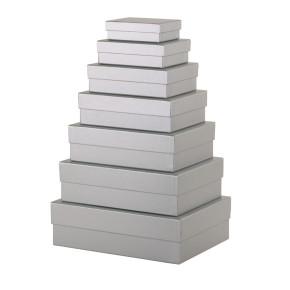 Rössler ajándékdoboz (19,5x26,5x8 cm) metál silver (13411453800 szett)