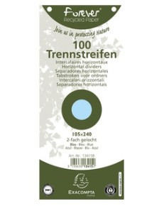 Exacompta Forever elválasztó lapok (10,5x24 cm) világoskék, 100db/csomag