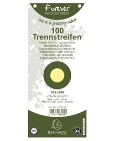 Exacompta Forever elválasztó lapok (10,5x24 cm) sárga, 100db/csomag