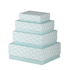 Rössler ajándékdoboz (22x15,9x6,5 cm) levélmintás, Pastel Leaves (2) (13431916004)