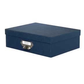 Rössler Soho tárolódoboz fém fogóval (25x33x10 cm) navy/sötétkék