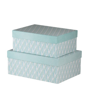 Rössler ajándékdoboz (35x25x14 cm) Pastel Leaves (2) (13491916000 szett)