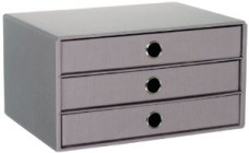 Rössler Soho tárolódoboz (33,5x25x18,5 cm, A4, 3 fiókos) taupe/szürkésbarna