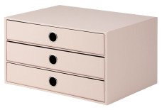 Rössler Soho tárolódoboz (33,5x25x18,5 cm, A4, 3 fiókos) powder/púder