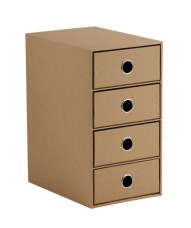 Rössler Soho tárolódoboz (17,5x31x25 cm, 4 fiókos) kraft