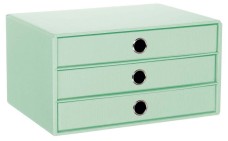 Rössler Soho tárolódoboz (33,5x25x18,5 cm, A4, 3 fiókos) mint/mentazöld