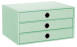 Rössler Soho tárolódoboz (33,5x25x18,5 cm, A4, 3 fiókos) mint/mentazöld