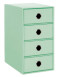 Rössler Soho tárolódoboz (17,5x31x25 cm, 4 fiókos) mint/mentazöld