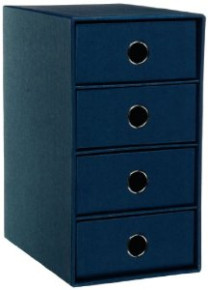Rössler Soho tárolódoboz (17,5x31x25 cm, 4 fiókos) navy/sötétkék