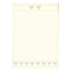 Rössler A/4 design lev.papír, esküvős, gyöngyház szívek