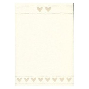 Rössler A/4 design lev.papír, esküvős, gyöngyház szívek