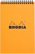 CLF Rhodia Classic spirálblokk, kockás (80lap, 14,8x21cm) narancs