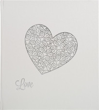 Exacompta esküvői album (29x32cm, 60lap, 300 fotó) fehér, Love