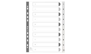 Exacompta elválasztólapok PP, A4, 1-10, fehér