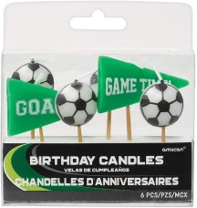 Amscan gyertya, 6db, focis Goal Getter