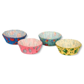 Papstar Muffin sütőforma (5x2,5 cm, 60db) 4-féle vidám minta /24