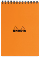 CLF Rhodia Classic spirálblokk, kockás (80lap, 21x29,7cm) narancs