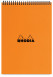 CLF Rhodia Classic spirálblokk, vonalas (80lap, 21x29,7cm) narancs