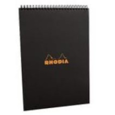 CLF Rhodia Classic spirálblokk, vonalas (80lap, 21x29,7cm) fekete