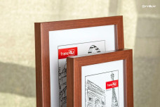 Styler képkeret (13x18 cm) Japan, barna famintájú RA-13298