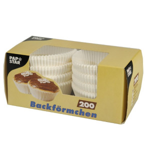 Papstar Muffin sütőforma (5x2,5 cm, 200db) fehér /24