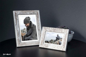 Styler képkeret (10x15 cm) Narvik, fehér famintájú RA-13474