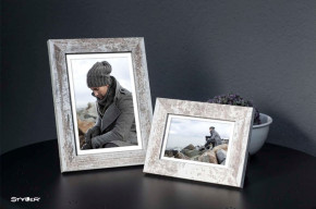 Styler képkeret (13x18 cm) Narvik, fehér famintájú RA-13480