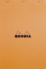 CLF Rhodia jegyzetblokk, kockás (80lap, 21x31,8cm) narancs