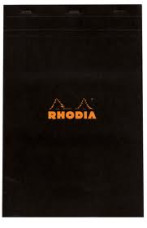 CLF Rhodia jegyzetblokk, kockás (80lap, 21x31,8cm) fekete