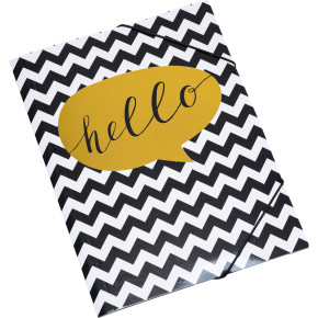 Herma gumis mappa A4, hello, fekete-fehér cikkcakk mintás