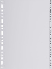 Exacompta Nature future elválasztólapok PP, 1-31, 31 db