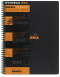 CLF Rhodia Classic 4színű spirálfüzet, vonalas+margó (80lap, 22,5x29,7cm) fekete