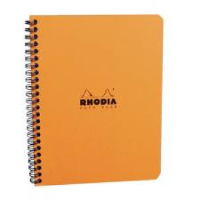 CLF Rhodia Classic spirálfüzet, vonalas (80lap, 16x21cm) narancs