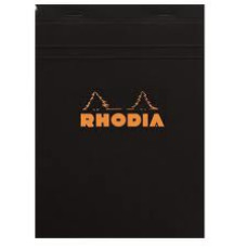 CLF Rhodia jegyzetblokk, vonalas+margó (80lap, 21x31,8cm) fekete