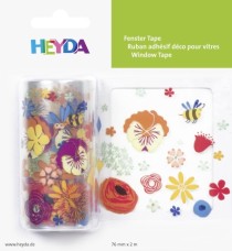 Baier Heyda ablak dekor fólia (76mmx2m) virágok, méhecskék