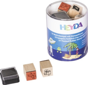 Baier Heyda nyomda szett (15db+1db tintapárna) kalózos, űrhajós