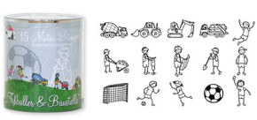 Baier Heyda nyomda szett (15db+1db tintapárna) foci, építkezés