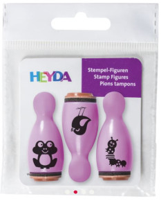 Baier Heyda mini nyomda, 3 db-os, béka, madár, kukac