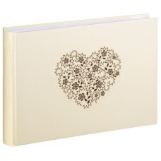 Hama fotóalbum, 10x15 cm, 20db, ekrü, szív motívum, Anzio